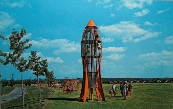 Camp Dearborn - Old Postcard View